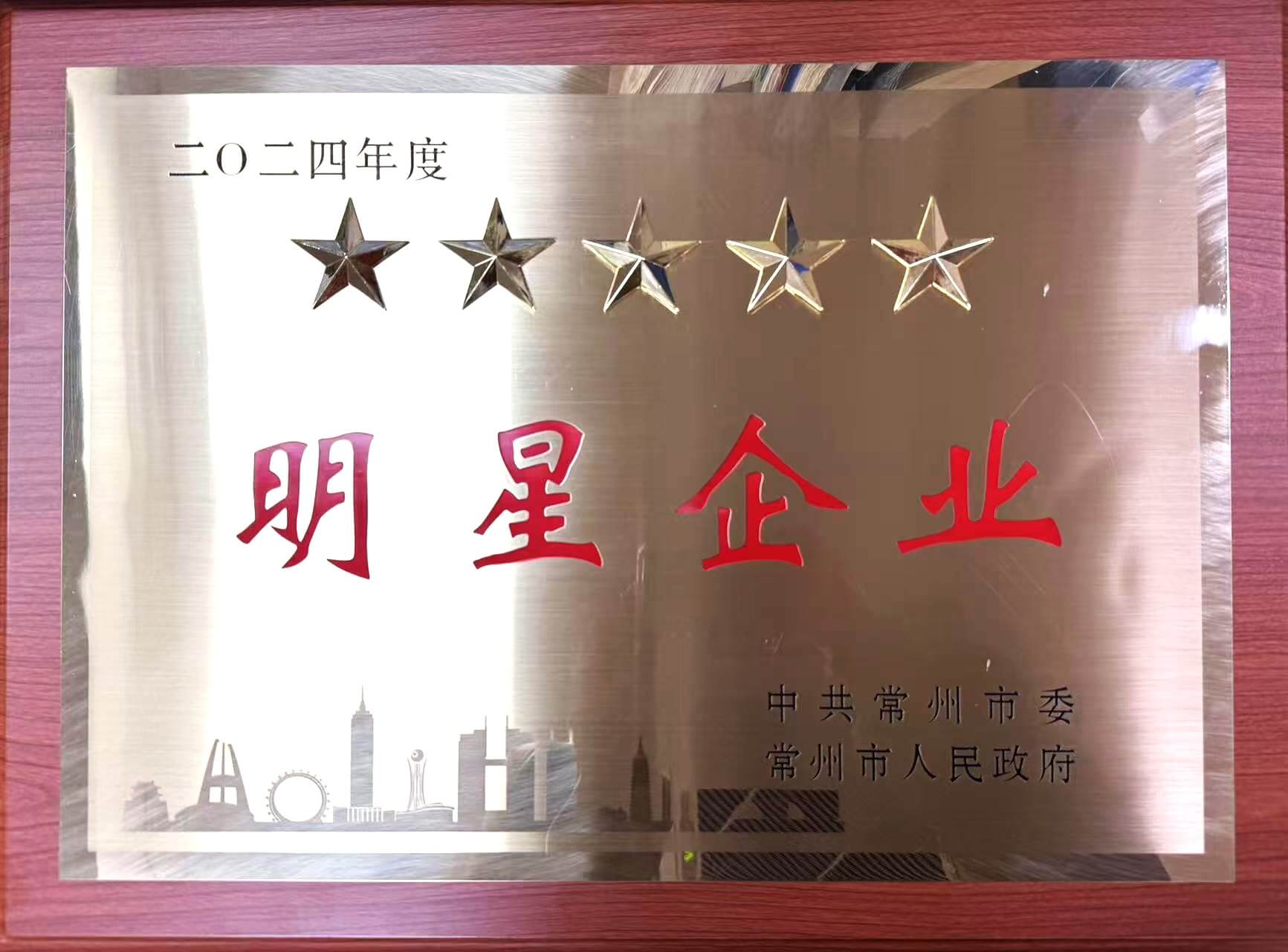 2024年度常州市現代服務五星企業獎牌.jpg